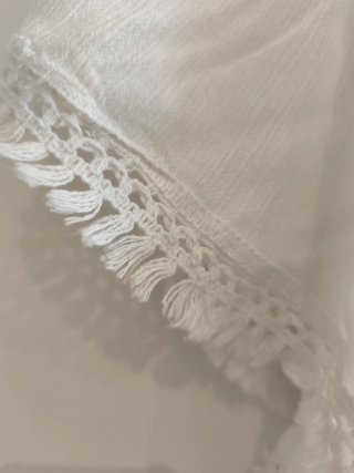 Vestido Ibicenco Talla Única Dorado y Blanco