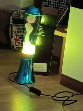 Lámpara de Lava Azul y Verde