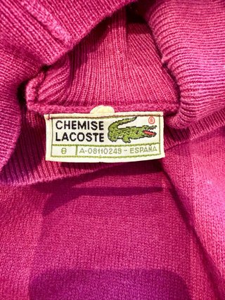 Jersey de cuello alto Lacoste morado.