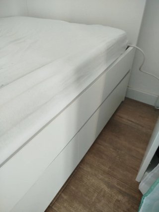 Cama Diván Blanca con Cajones