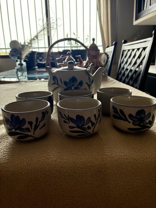 Set de Té con Tetera y 5 Tazas