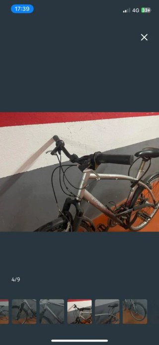 Bicicleta de Montaña Plateada