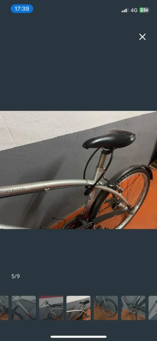 Bicicleta de Montaña Plateada