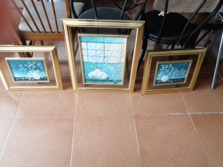 3 Cuadros Decorativos Dorados