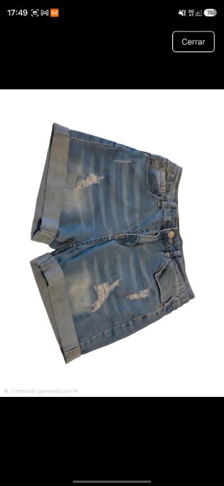 Pantalón corto vaquero shein