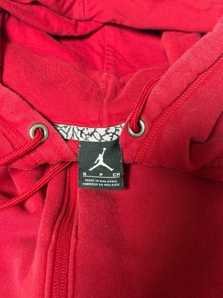 Sudadera Jordan Roja Cremallera