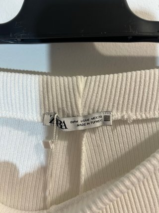 Conjunto Zara Blanco Camisa L y Pantalón M