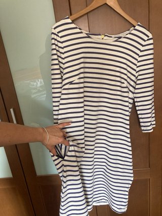 Vestido marinero rayas azul y blanco