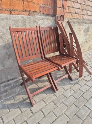 Set de 4 Sillas de Jardín Plegables
