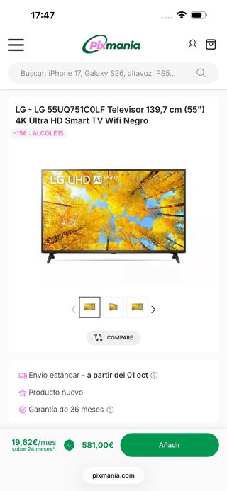 LG 55” SmartTv URGE Negociable