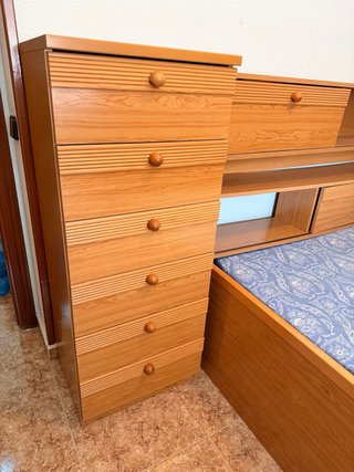Dormitorio juvenil completo con cama nido