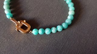 Pulsera piedras turquesa Tous cierre dorado