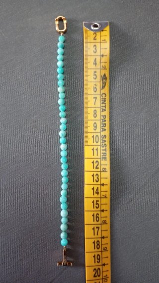 Pulsera piedras turquesa Tous cierre dorado