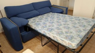 SOFÁ CAMA 3 PLAZAS AZUL – MUY CUIDADO