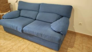 SOFÁ CAMA 3 PLAZAS AZUL – MUY CUIDADO