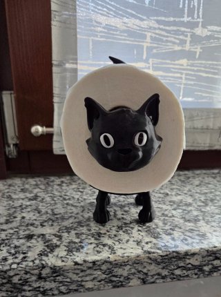 Portarotolo Gatto Nero bagno carta igienica