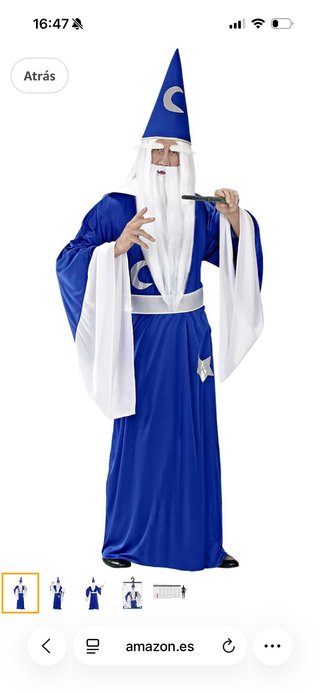 Disfraz Mago Merlín Talla Única