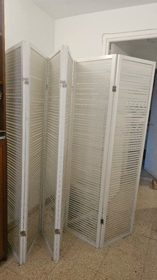 Biombo de Madera Blanco