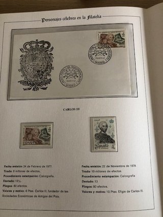 Álbum Personajes Célebres en la Filatelia