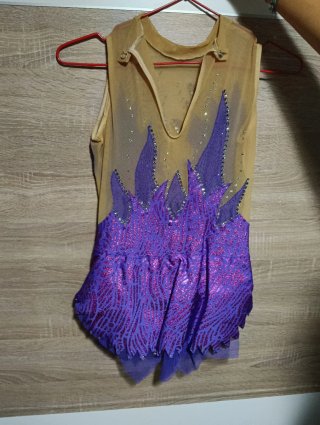 Maillot de Patinaje Artístico Morado Talla 14