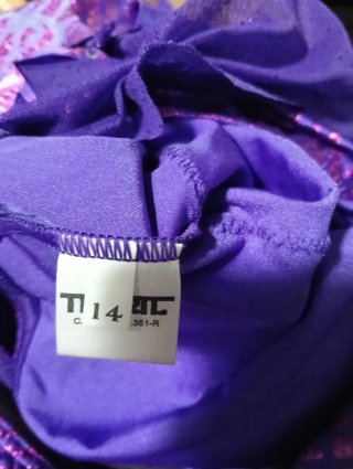 Maillot de Patinaje Artístico Morado Talla 14