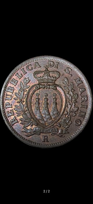 Moneta 5 Centesimi San Marino 1938