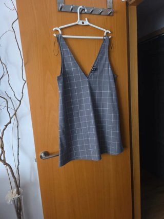 Vestido Monkl cuadros gris Talla M