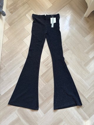 Pantalón campana brillo fiesta elástico