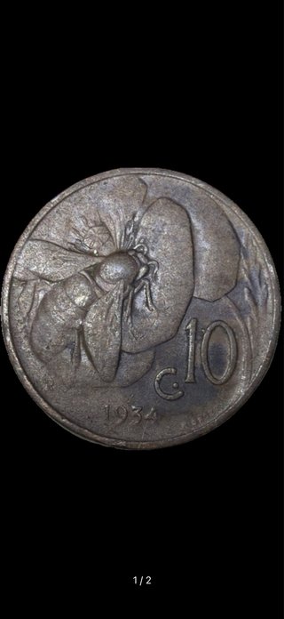 Moneta 10 Centesimi Italia 1934