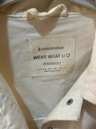 Overshirt blanca vaquera chaqueta