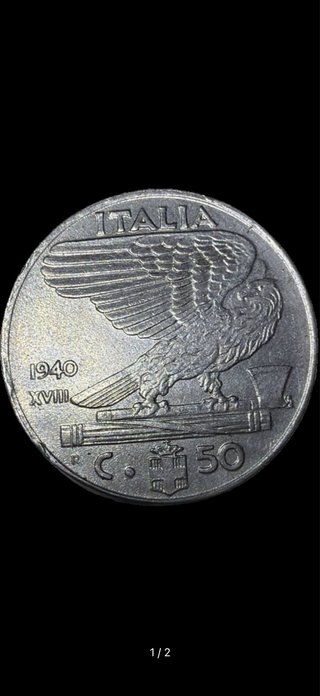 Moneta 50 Centesimi 1940-R Italia