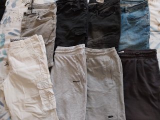 Chaquetas, pantalones, camisetas, etc