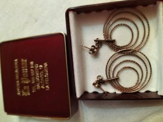 Pendientes de plata con círculos