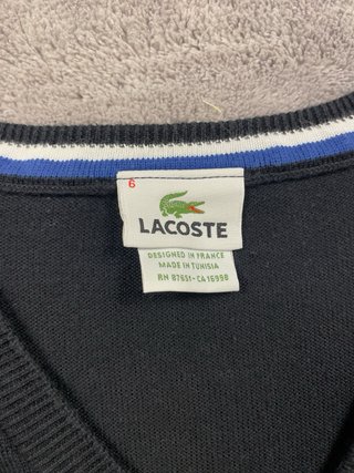 Jersey Lacoste negro classic vintage old money 90s