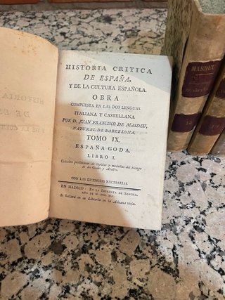 MASDEU: HISTORIA CRITICA DE ESPAÑA Y DE LA CULTURA
