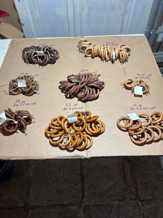 Anelli per tende in legno
