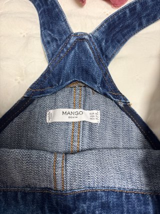 Peto vestido vaquero Mango Talla M