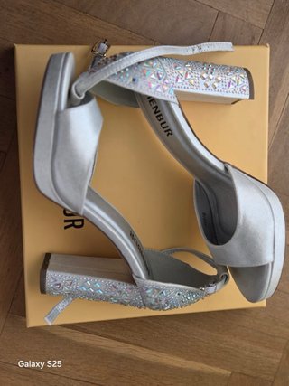 Tacones Menbur Plataforma Brillantes Talla 38