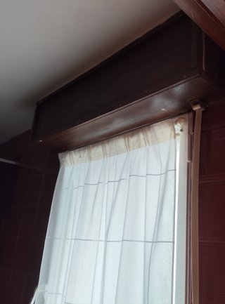 Cortina Visillo Baño Riel/Barra Blanca