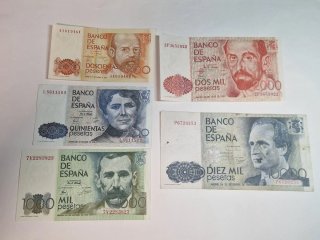 LOTE BILLETES PESETAS 1979 1980 1985 #2