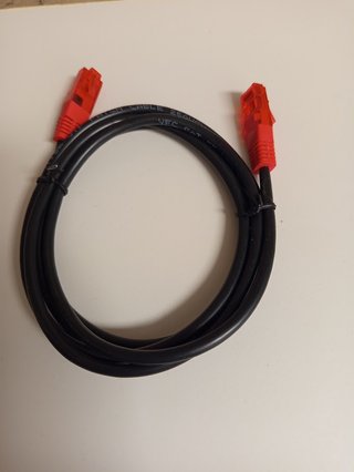 Cable Red Ethernet RJ45 Cat 5e UTP Negro/Rojo
