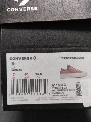 Converse All Star Tg 40 Rosa Glitter