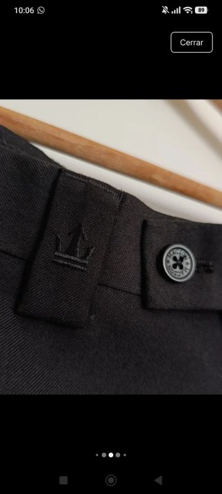 Traje de hombre talla S negro
