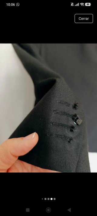 Traje de hombre talla S negro