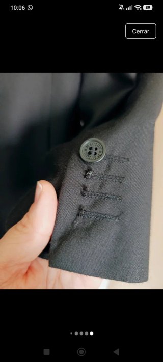 Traje de hombre talla S negro
