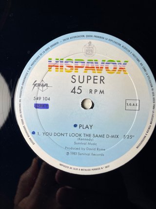 Play - You Don't Look The Same 1983 Maxi Single 45
