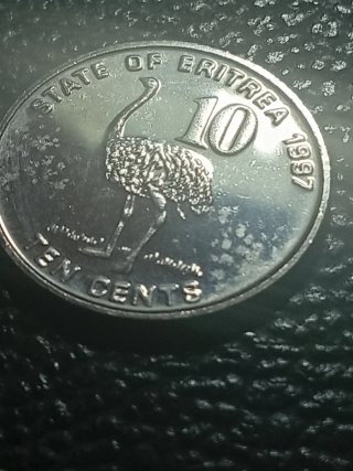 Moneda de 10 Céntimos de Eritrea 1997