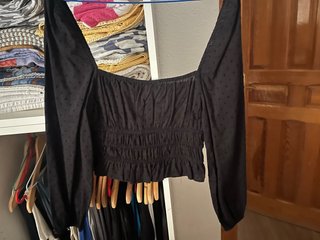 Blusa Negra con Textura