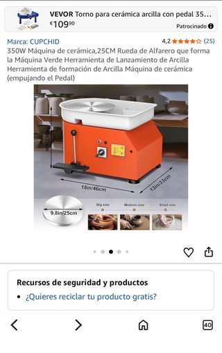 Máquina de alfarería VEVOR 350W