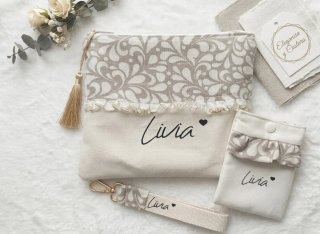 Set neceser, llavero y funda para tarjetas